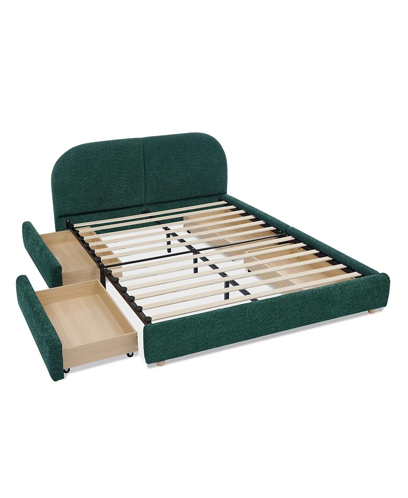 Streamdale Furniture Queen Size Upholstered Bed Frame