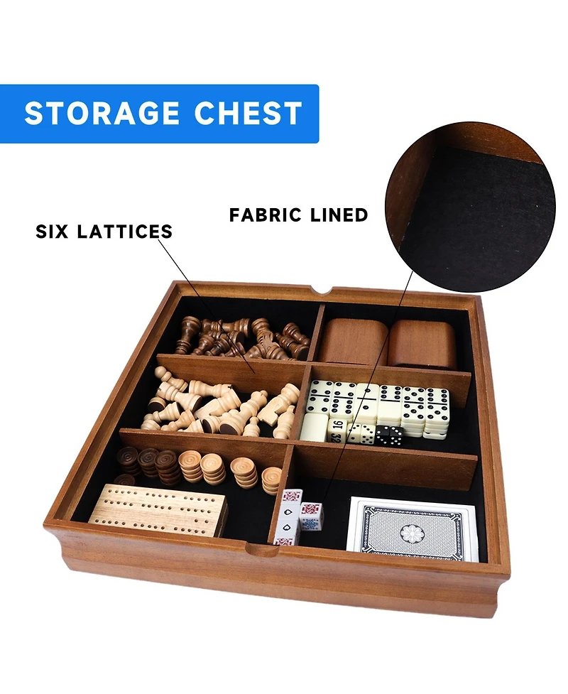 Gse Games & Sports Expert 7 in 1 Board Game Set