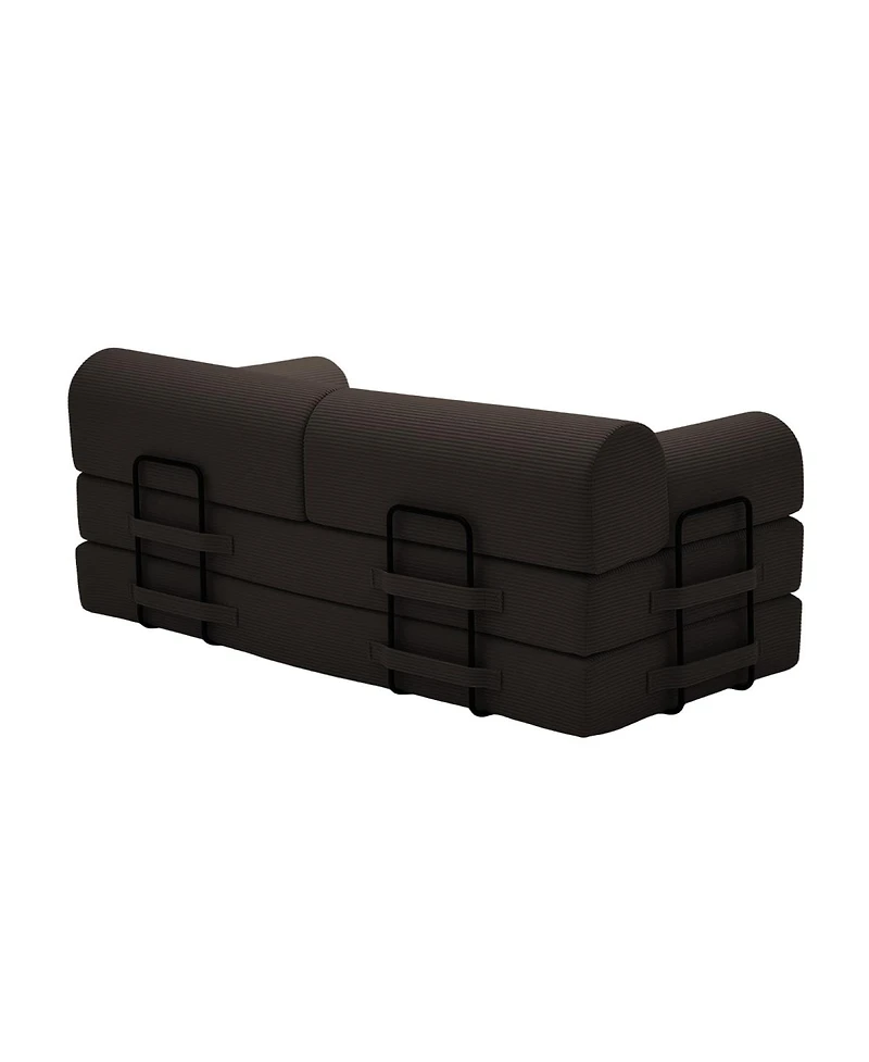 Streamdale Furniture 78 inches Convertible Sleeper Sofa Bed with Pillow, Corduroy Folding Mattress Couch