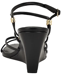 Calvin Klein Women's Deliney Round Toe Wedge Sandals