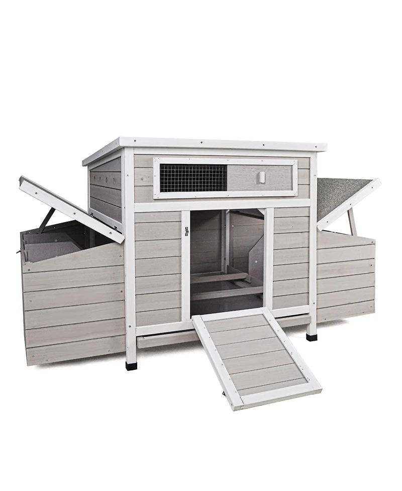 Mondawe 58" Fir Wood Outdoor Storage