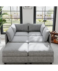Streamdale Furniture Modular Sectional Sofa with Storage and Sleeper Function