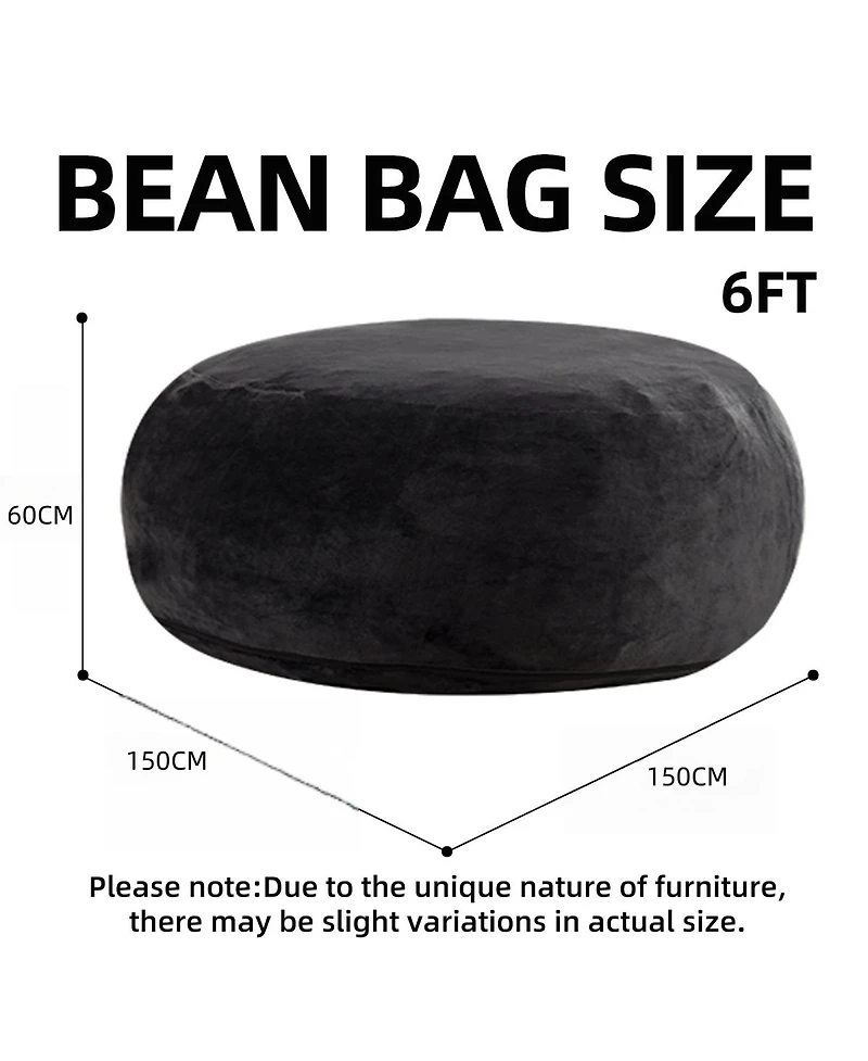 Streamdale Furniture 6FT Memory Foam Bean Bag Chair for Adults & Teens