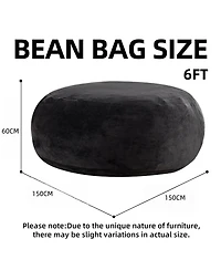 Streamdale Furniture 6FT Memory Foam Bean Bag Chair for Adults & Teens