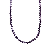 Macy's Amethyst (8mm) Necklace in Sterling Silver