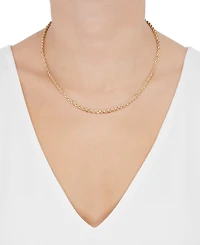 Macy's Hollow Rope Chain Necklace in 14k Yellow Gold