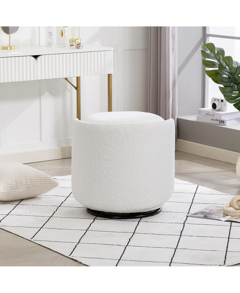 Streamdale Furniture Stylish Swivel Barrel Chair with Storage & Free Cat Bed