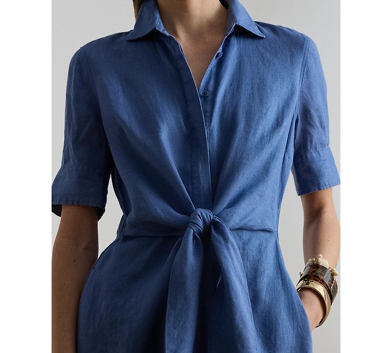 Lauren Ralph Women's Linen Shirtdress