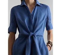 Lauren Ralph Women's Linen Shirtdress