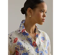 Lauren Ralph Women's Relaxed Fit Collared Shirt