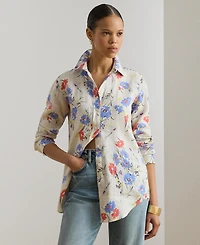 Lauren Ralph Women's Relaxed Fit Collared Shirt