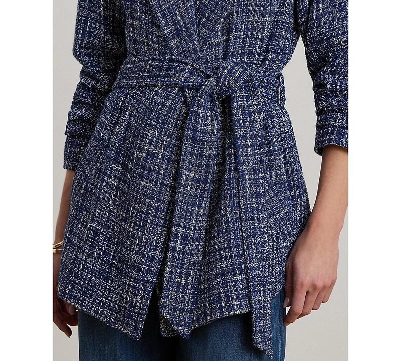Lauren Ralph Women's Long-Sleeve Notch Lapel Wrap Coat