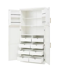 Streamdale Furniture Freestanding Kitchen Pantry Cabinet, 35.5x17.6x70.9
