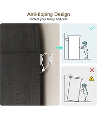 gaomon Arched Bookshelf with Doors, 71.4" Tall Farmhouse Bookcase 15.83" Deep Shelves, Wooden Display Cabinet Storage for Living R