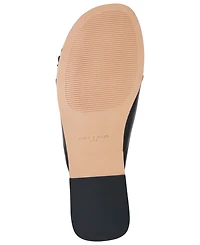 Marc Fisher Ltd Women's Dalani Ornamented Ruched Flat Slip-On Sandals