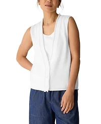 Eileen Fisher Women's V-Neck Sleeveless Vest, Regular & Plus