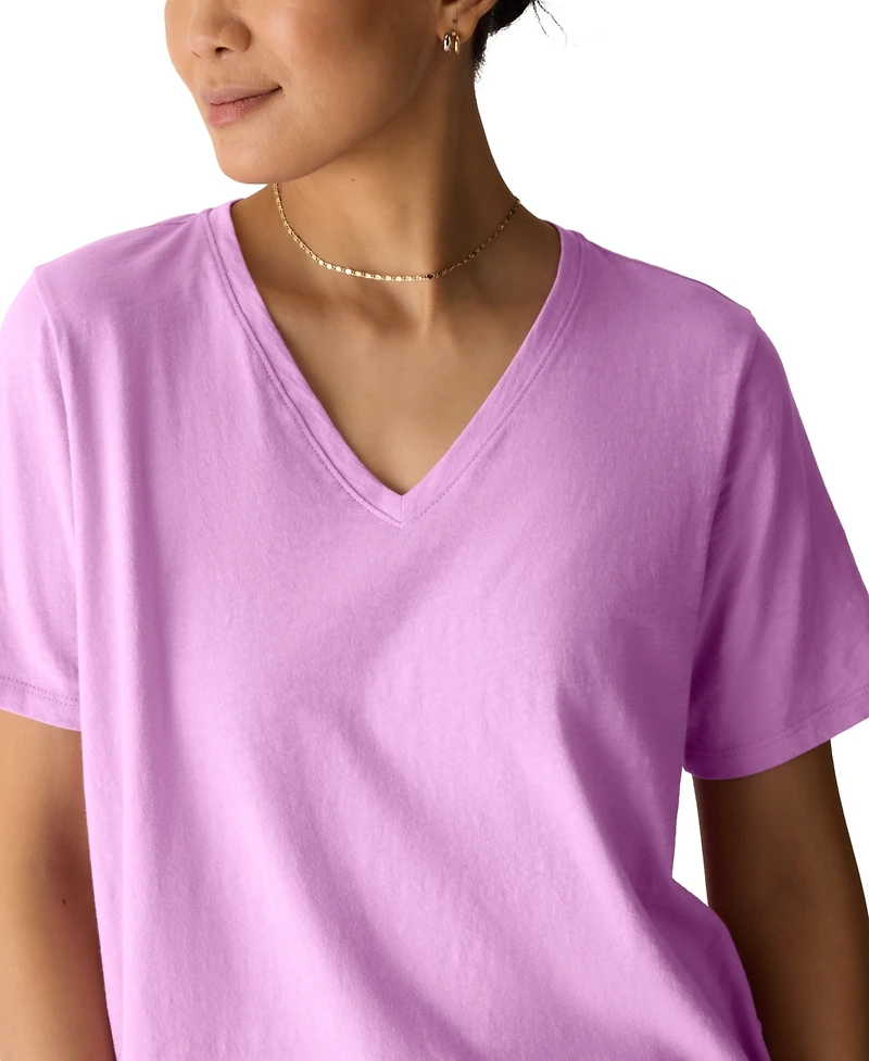 Eileen Fisher Women's V-Neck Pull-On T-Shirt