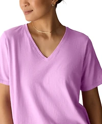 Eileen Fisher Women's V-Neck Pull-On T-Shirt