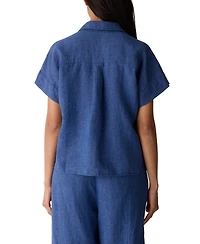 Eileen Fisher Women's Notch Collar Shirt, Regular & Plus