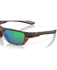 Costa Del Mar Unisex Rectangle Whitetip Polarized Sunglasses, 6S9056