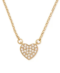 kate spade new york Cubic Zirconia Pave Heart Pendant Necklace