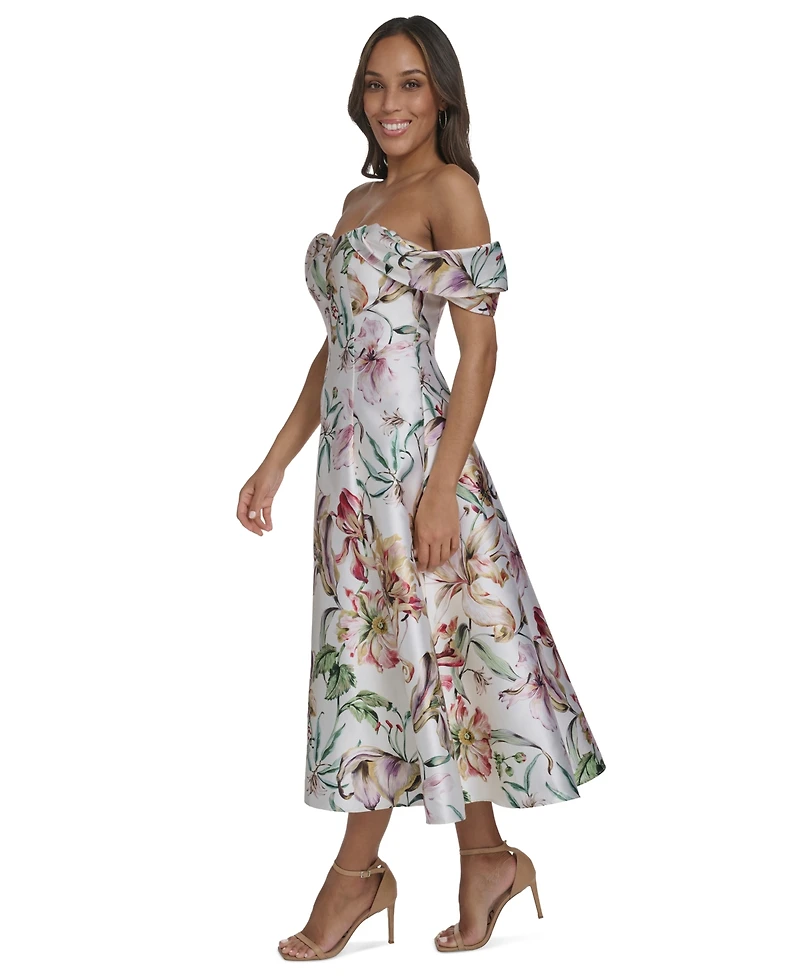 Eliza J Women's Off-The-Shoulder Flare Midi Dress