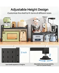 Yigii Expandable, Rust-Proof, Space-Saving 3-Tier Microwave Stand