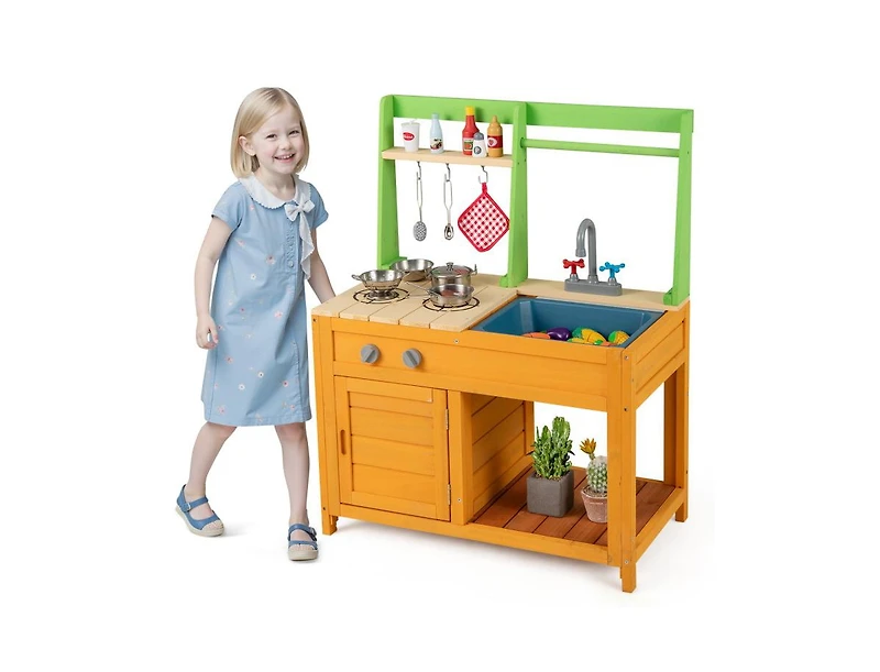 Slickblue Kids Outdoor Mud Kitchen Playset