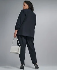 Calvin Klein Mid Rise Slim Leg Pant Collarless One Button Jacket