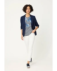 Olsen Women's Stripe & Floral Print T-Shirt