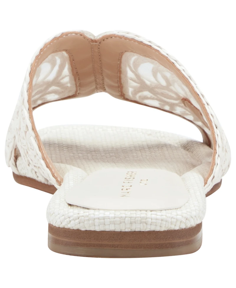 Marc Fisher Ltd Women's Nalany Lace Flat Slip-On Sandals