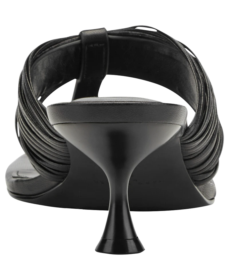 Marc Fisher Ltd Women's Pamilla Leather Kitten Heel Sandals