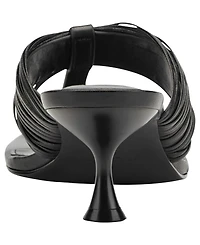 Marc Fisher Ltd Women's Pamilla Leather Kitten Heel Sandals