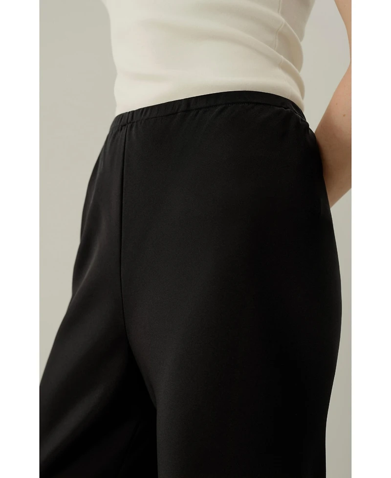 Lilysilk Women's Bias Cut Straight Leg Silk Pants