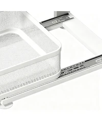 Yigii 2-Tier Under Cabinet Organizer with Ball-Bearing Slides for Easy Access & Adjustable Height