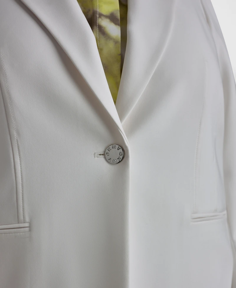 Dkny Plus Notch Collar Buttoned Jacket