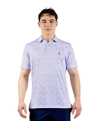 TailorByrd Men's Ditsy Floral Printed Performance Polo