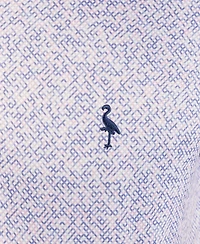 TailorByrd Men's Abstract Maze Printed Performance Polo