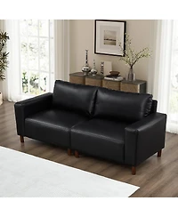 Streamdale Furniture 78.5" Loveseat for Living Room, Apartment, Faux Leather Couch