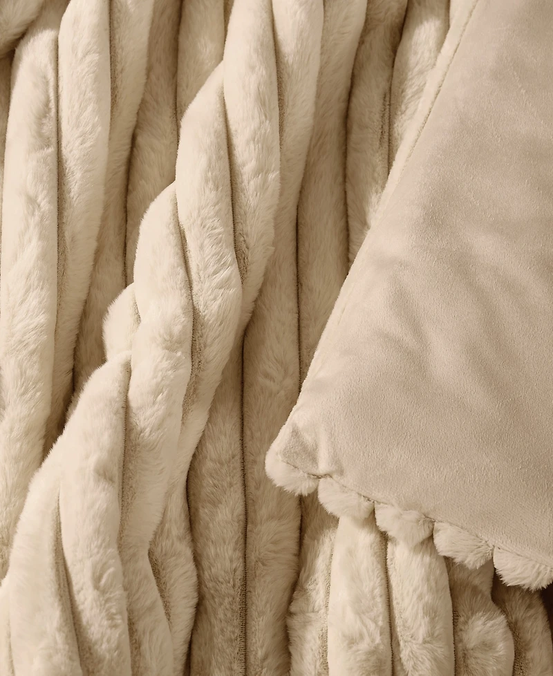 Frye Channel Faux Fur 3-Pc. Comforter Set