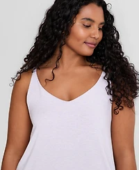 State of Day Women's Fluid Knit Solid Tank Chemise, Created for Macy's