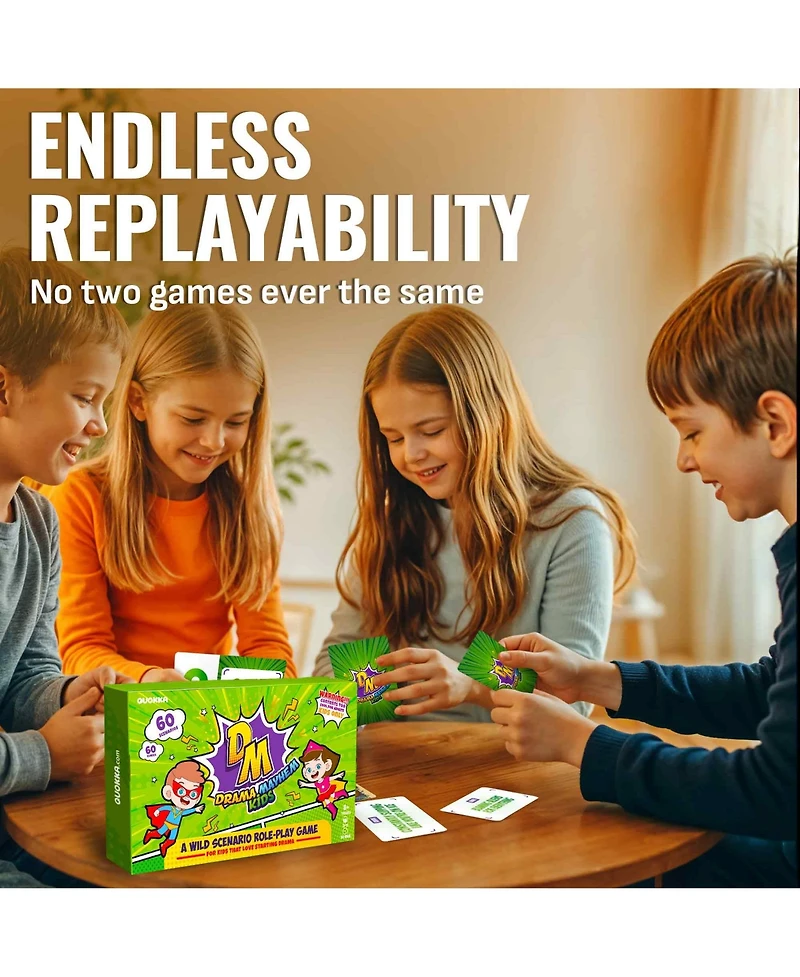 Quokka Family Charades Game – 120 Fun Scenario & Quirk Cards for Game Night and Parties