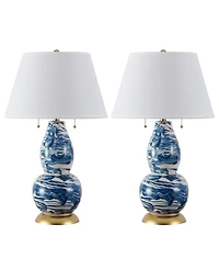 Safavieh Set of 2 Color Swirls Glass Table Lamp