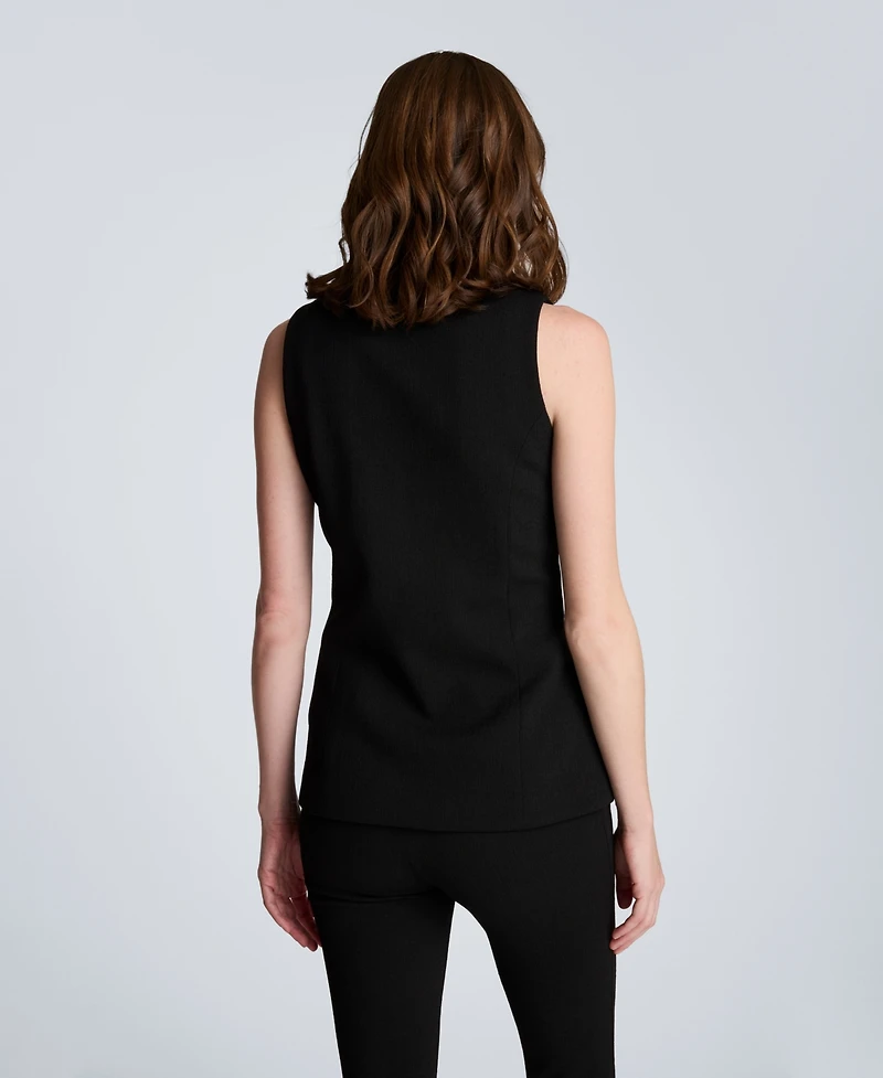 Kenneth Cole Women's Longline Crewneck Vest