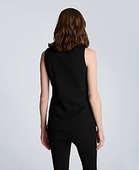 Kenneth Cole Women's Longline Crewneck Vest