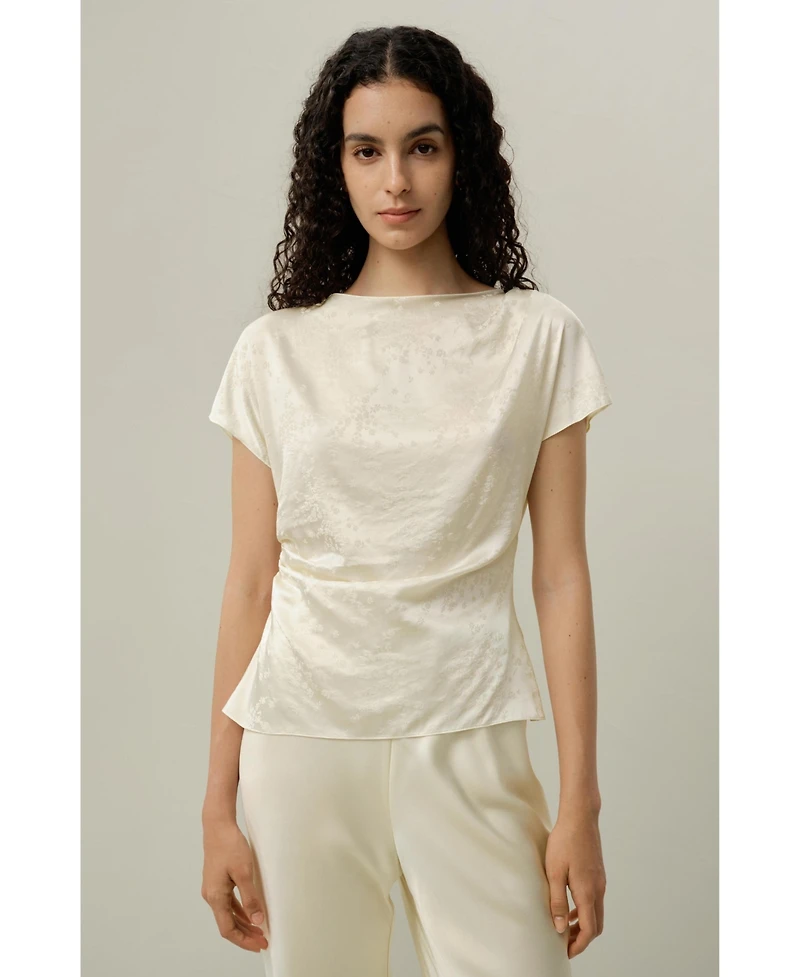 Lilysilk Women's Ying Jacquard Silk Top