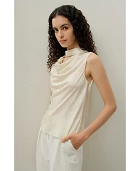 Lilysilk Women's Ying Jacquard Silk Tank