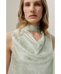 Lilysilk Women's Ying Jacquard Silk Tank