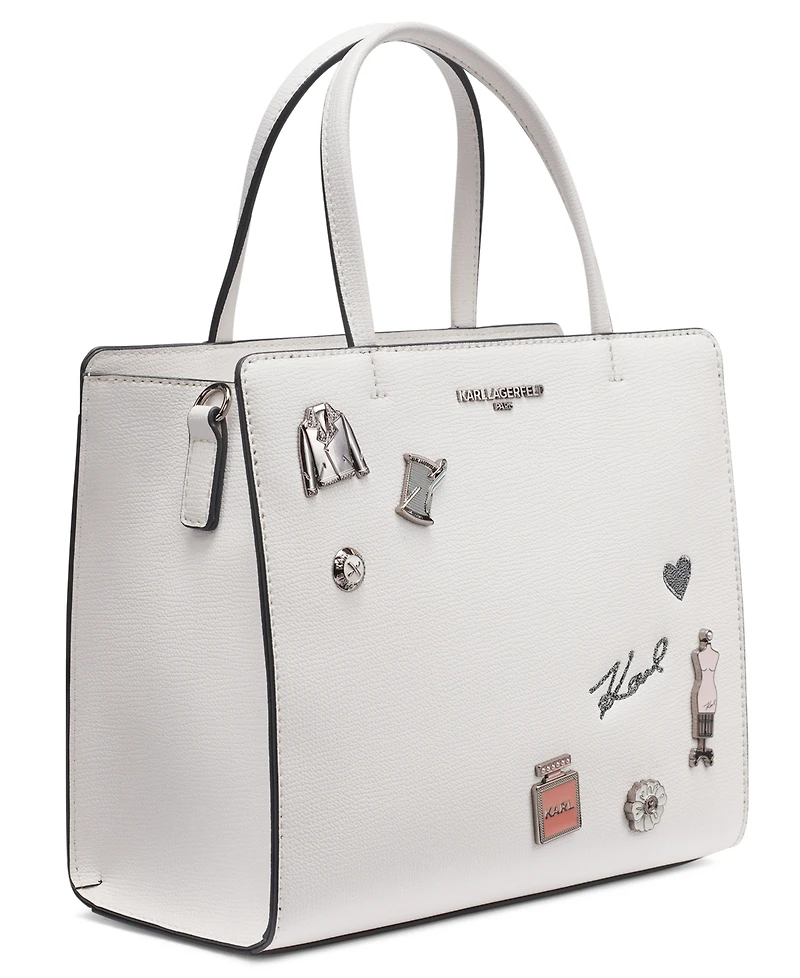 Karl Lagerfeld Paris Maybelle Top Zipper Satchel Bag