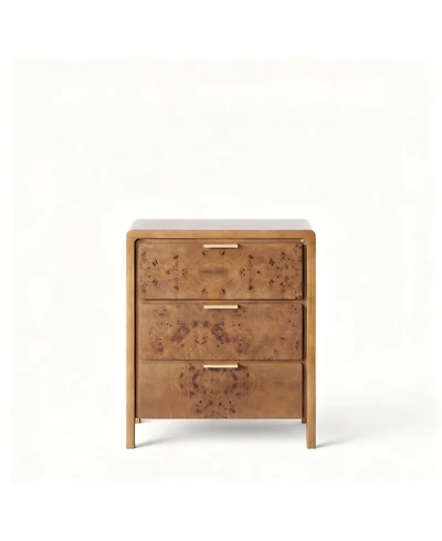 Yigii Rustic Nightstand, Farmhouse Style, No Assembly, Durable